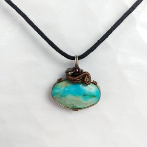 Peruvian Opal stone necklace